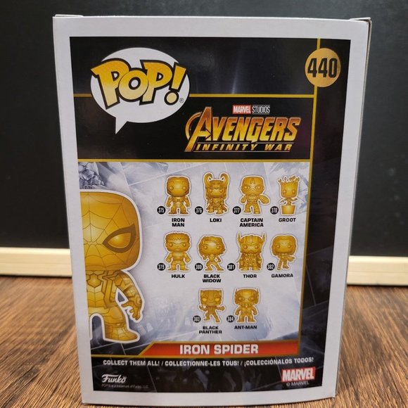 Marvel Studios The First Ten Years Iron Spider (Gold Chrome) Fan Vote Winner Pop - Picture 3 of 7